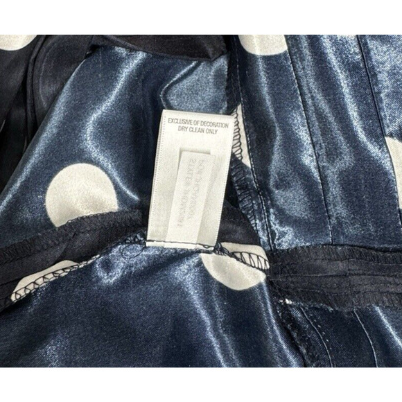 Dressbarn Dress Womens‎ 10 Navy Blue White Polka Dot Classic Pin Up Rockabilly - Picture 8 of 9